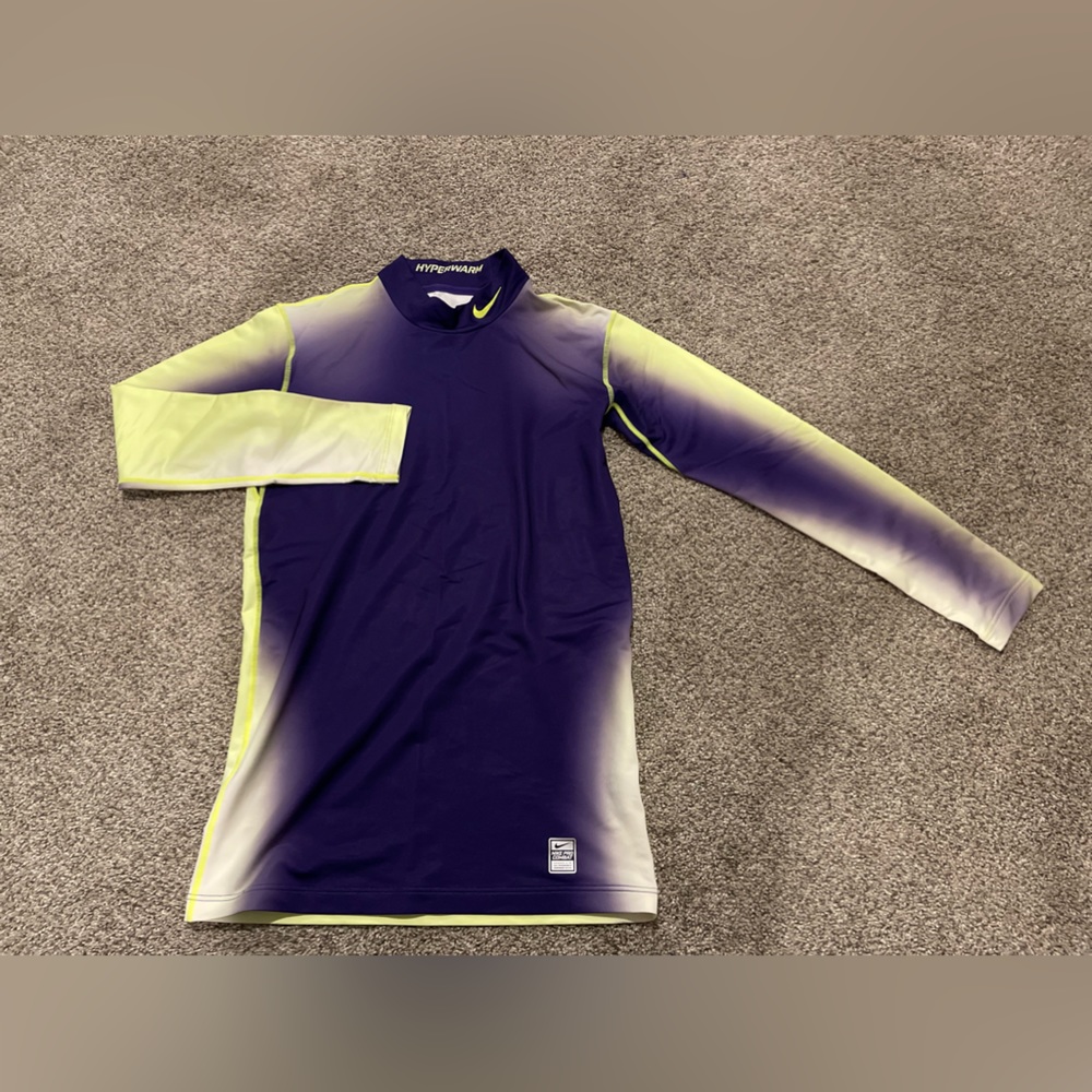 Men’s Nike dri-fit pro combat hyper warm long sleeve shirt size large